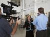 Kent Campus/Cecil Center President Dr. Cabral-Maly interviewed by First Coast News reporter Eric Spivey